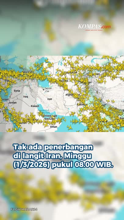 Langit Iran "Bersih" Dari Penerbangan Usai Serangan AS-Israel