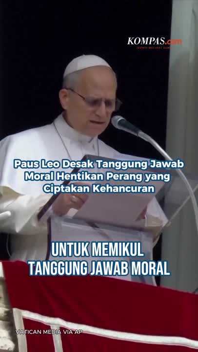 Paus Leo Desak Tanggung Jawab Moral Hentikan Perang Yang Ciptakan Kehancuran