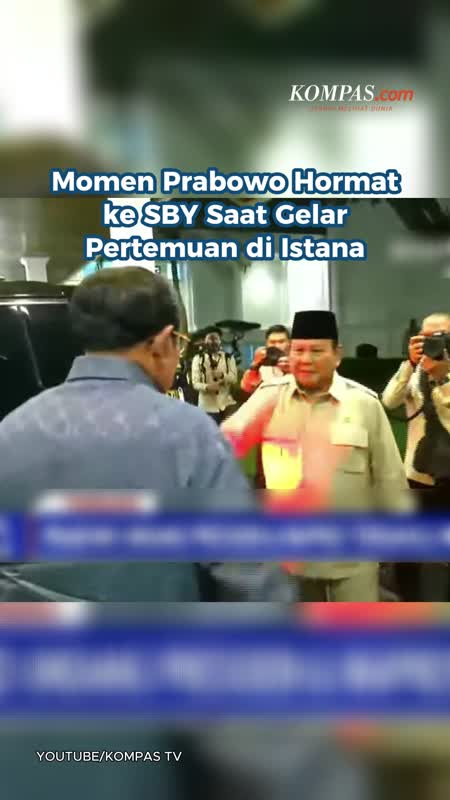 Momen Prabowo Hormat Ke SBY Saat Gelar Pertemuan Di Istana
