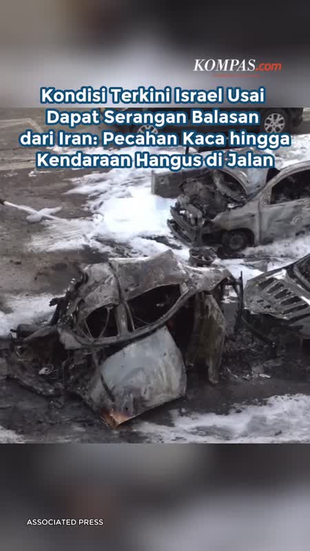 Kondisi Israel Usai Dapat Serangan Balasan dari Iran: Pecahan Kaca hingga Kendaraan Hangus di Jalan