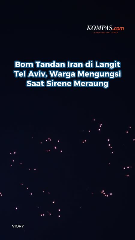 Bom Tandan Iran Di Langit Tel Aviv, Warga Mengungsi Saat Sirene Meraung