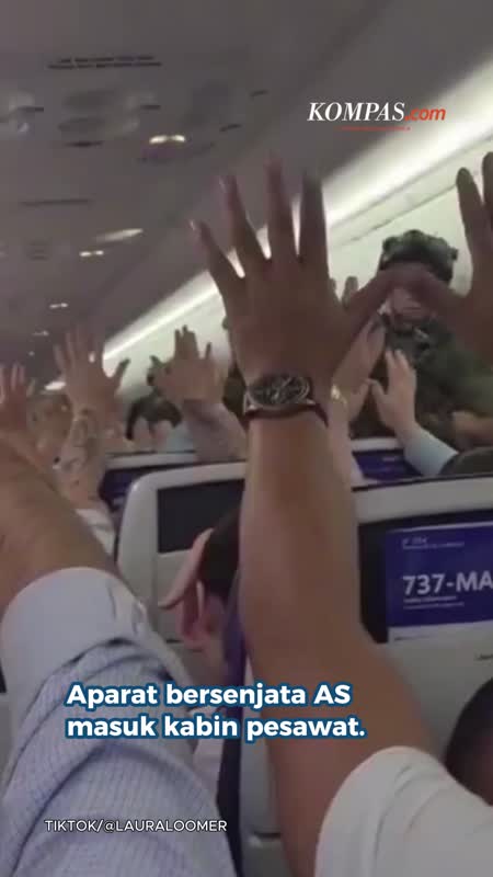Detik-detik Aparat Bersenjata Masuk Kabin Usai Ada Ancaman di Pesawat