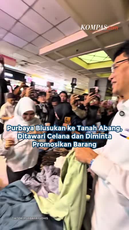 Purbaya Blusukan Ke Tanah Abang, Ditawari Celana Dan Diminta Promosikan BarangPurbaya Blusukan Ke Ta