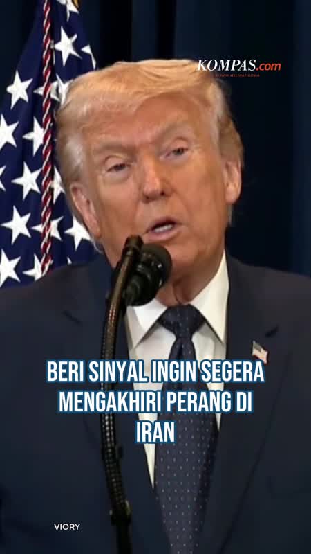 Trump Beri Sinyal Segera Akhiri Perang Di Iran