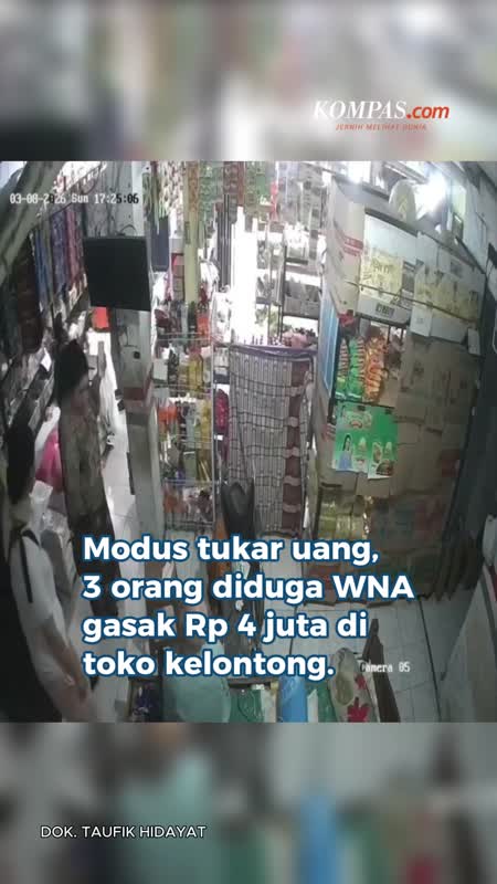 Modus Tukar Uang, 3 Orang Diduga WNA Gendam Dan Gasak Rp 4 Juta Di Warung Kelontong