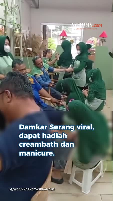 Damkar Dihadiahi Creambath Gratis, Usai Bantu Buka Pintu Salon