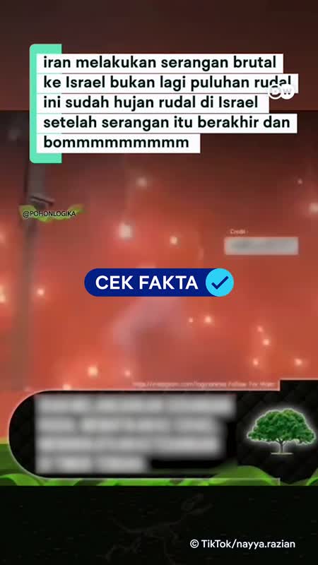 Fact-Check: Benarkah ini Video Hujan Rudal Iran ke Israel?