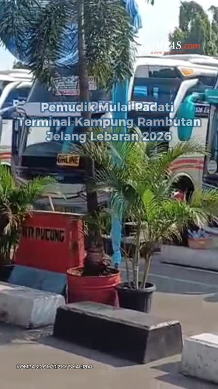 Pemudik Mulai Padati Terminal Kampung Rambutan Jelang Lebaran 2026