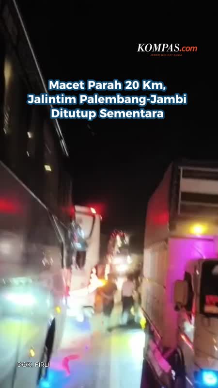 Macet Parah 20 Km, Jalintim Palembang-Jambi Ditutup Sementara