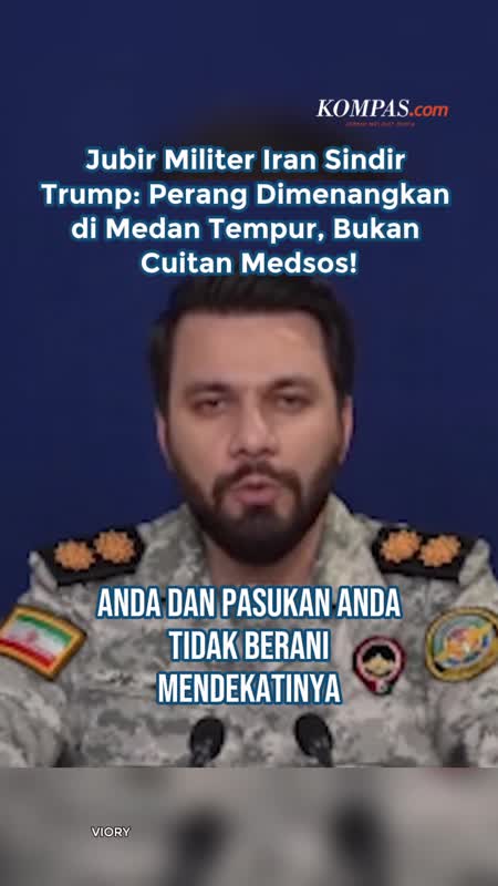 Jubir Militer Iran Sindir Trump: Perang Dimenangkan Di Medan Tempur, Bukan Cuitan Medsos!