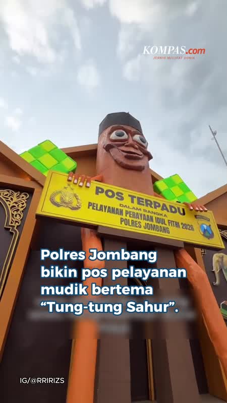“Tung-tung Sahur” Jadi Tema Posko Mudik 2026 Polres Jombang