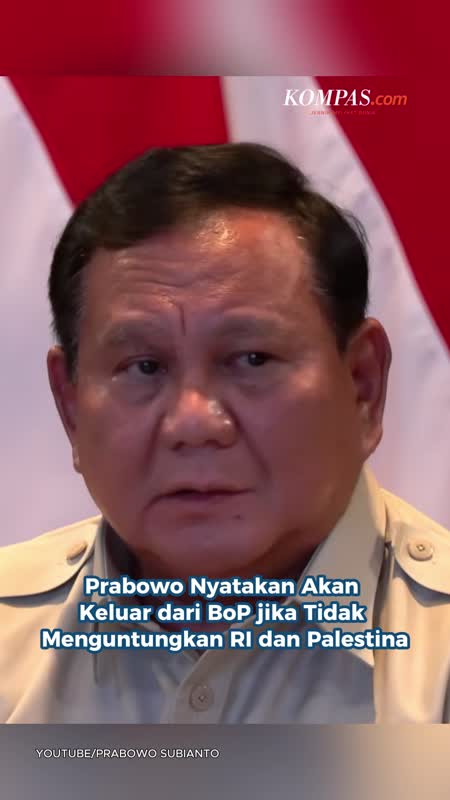 Prabowo Nyatakan Akan Keluar Dari BoP Jika Tidak Menguntungkan RI Dan Palestina