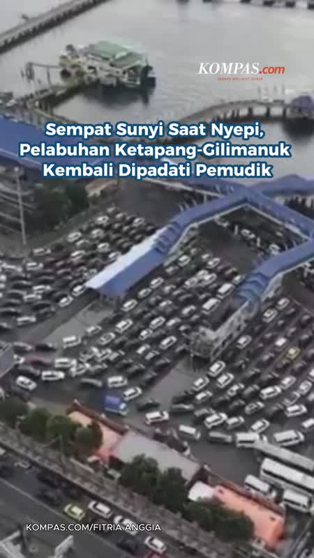 Sempat Sunyi Saat Nyepi, Pelabuhan Ketapang Gilimanuk Kembali Dipadati Pemudik