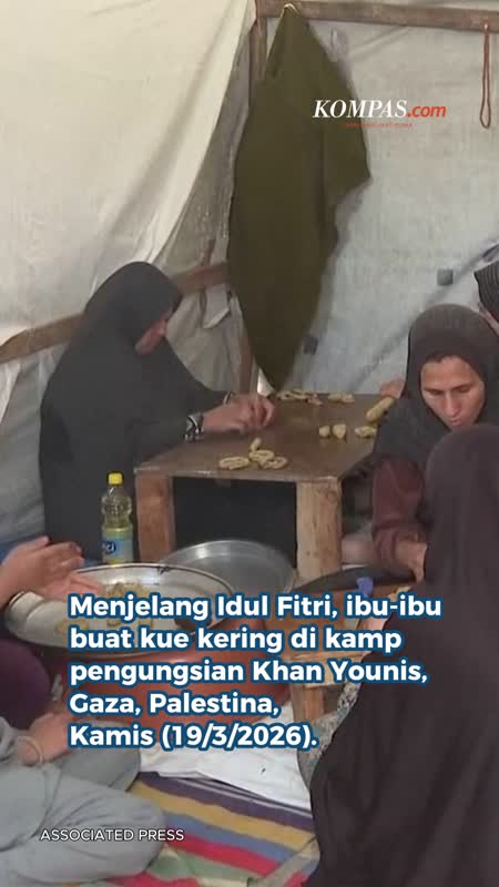 Potret Ibu Di Palestina Membuat Kue Kering Di Pengungsian, Demi Bahagiakan Anak-anak