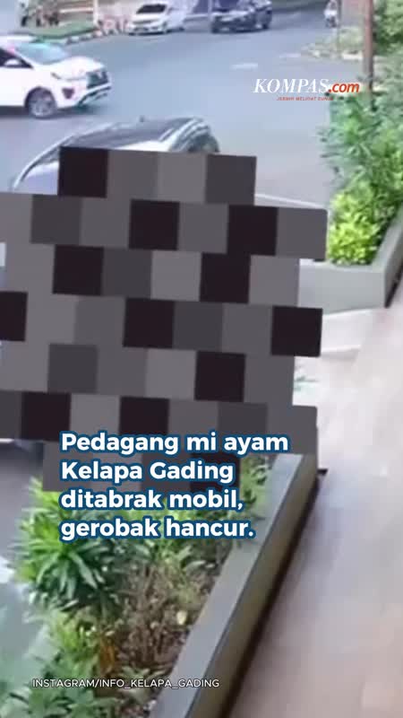 Pedagang Mie Ayam Luka-luka, Ditabrak Mobil yang Hindari Mobil Nyelonong