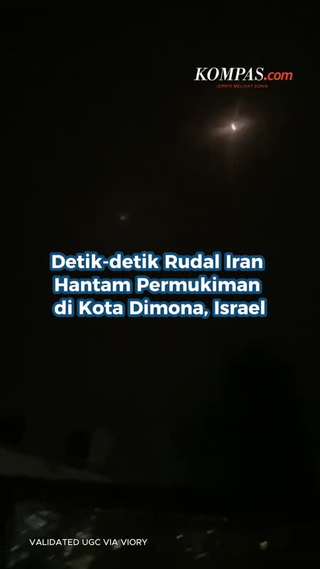 Detik-detik Rudal Iran Hantam Permukiman Di Kota Dimona, Israel
