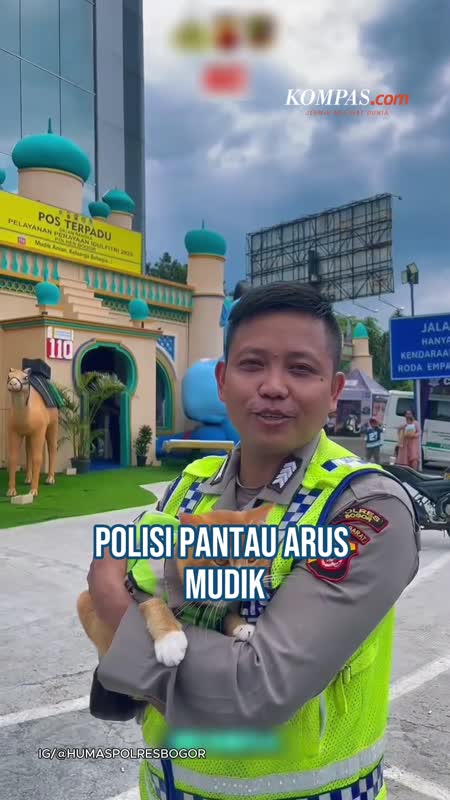 Kisah Poyici Oyen: Dari Hewan Buangan, Kini Bantu Polisi Pantau Arus Mudik