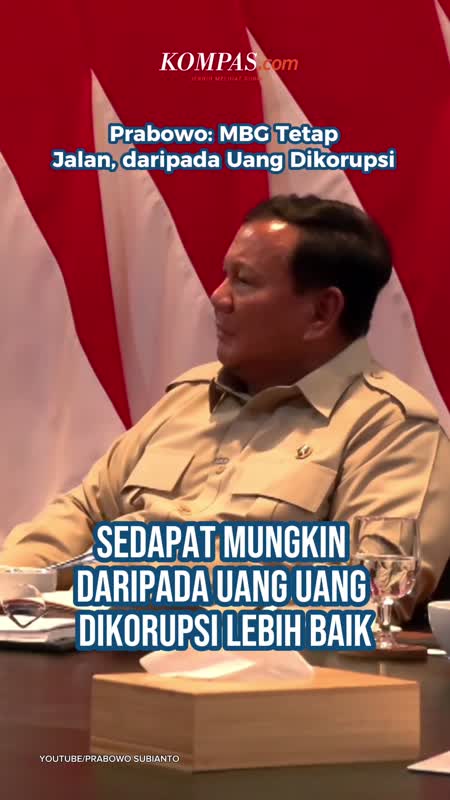 Prabowo: MBG Tetap Jalan, Daripada Uang Dikorupsi