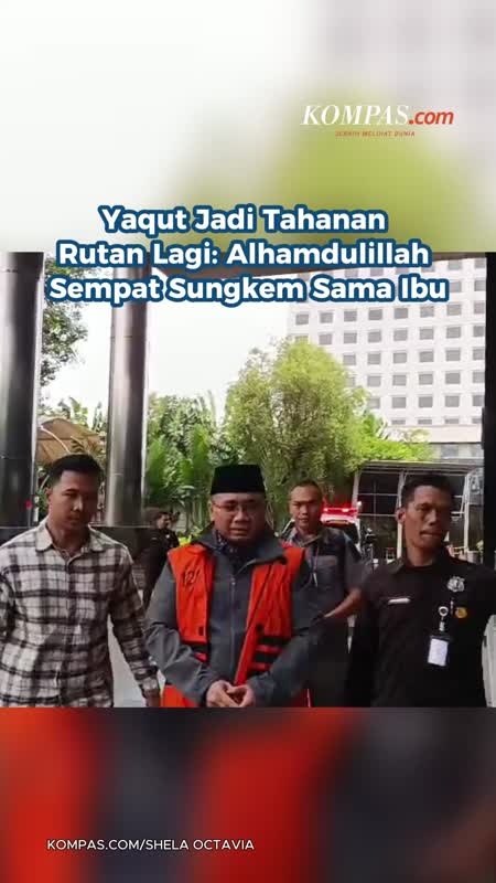 Yaqut Jadi Tahanan  Rutan Lagi: Alhamdulillah Sempat Sungkem Sama Ibu