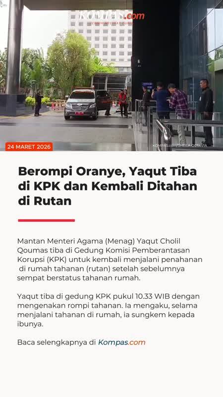 Yaqut Tiba Di KPK Berompi Oranye, Kembali Ditahan Di Rutan