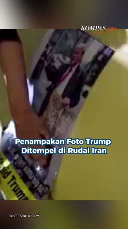 Penampakan Foto Trump Ditempel di Rudal Iran