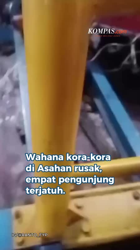 Kora-kora Rusak, Empat Pengunjung Terjatuh Saat Wahana Berayun