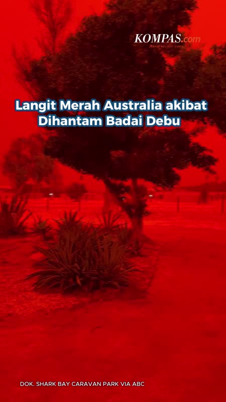 Langit Merah Australia Akibat Dihantam Badai Debu