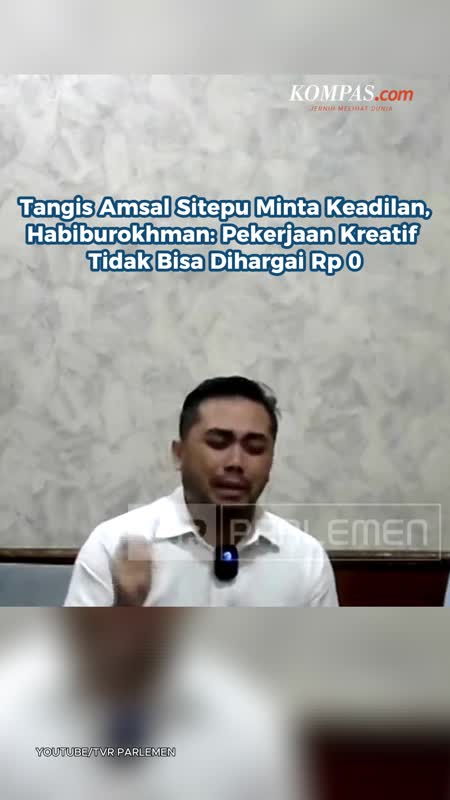 Tangis Amsal Sitepu Minta Keadilan, Habiburokhman: Pekerjaan Kreatif Tidak Bisa Dihargai Rp 0