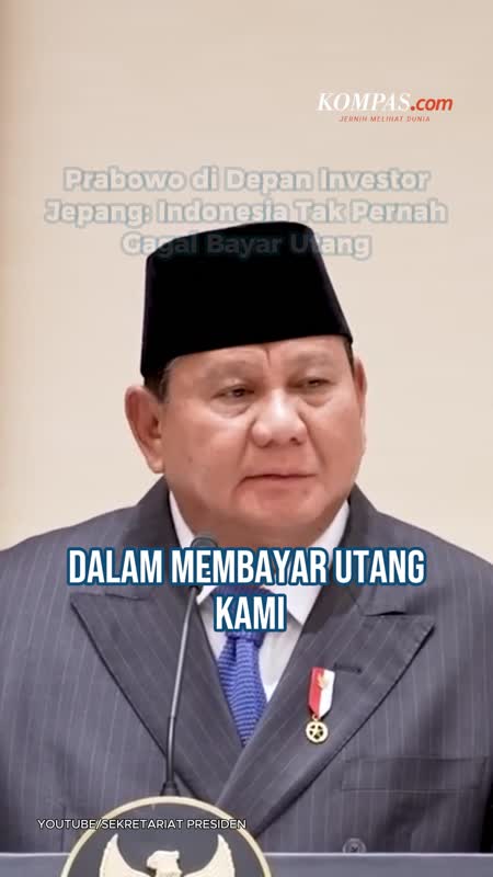Prabowo Di Depan Investor Jepang: Indonesia Tidak Pernah Gagal Bayar Utang