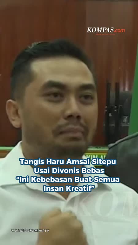Tangis Haru Amsal Sitepu Usai Divonis Bebas“Ini Kebebasan Buat Semua Insan Kreatif”