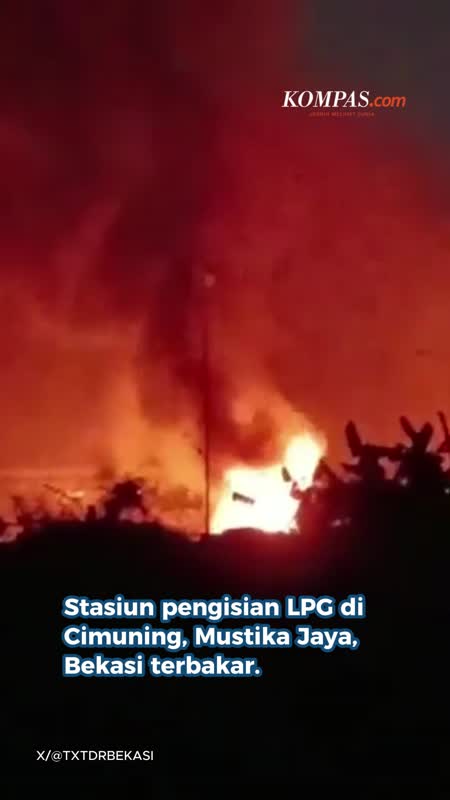 Kebakaran Stasiun Pengisian LPG, 2000 Meter Lahan Dilahap Api