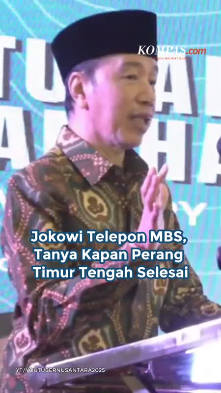 Jokowi Telepon MBS, Tanya Kapan Perang Timur Tengah Selesai