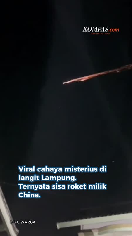 Benda Antariksa Di Langit Lampung Ternyata Badan Roket Milik China