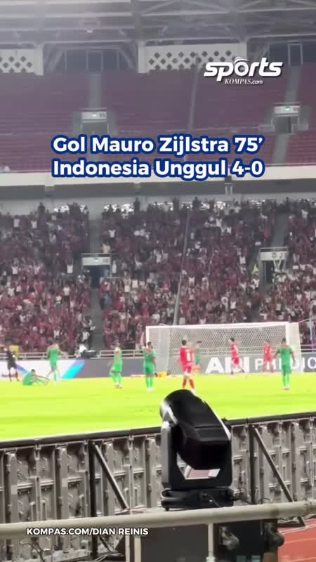 Gol Mauro Zijlstra 75' Indonesia Unggul 4-0
