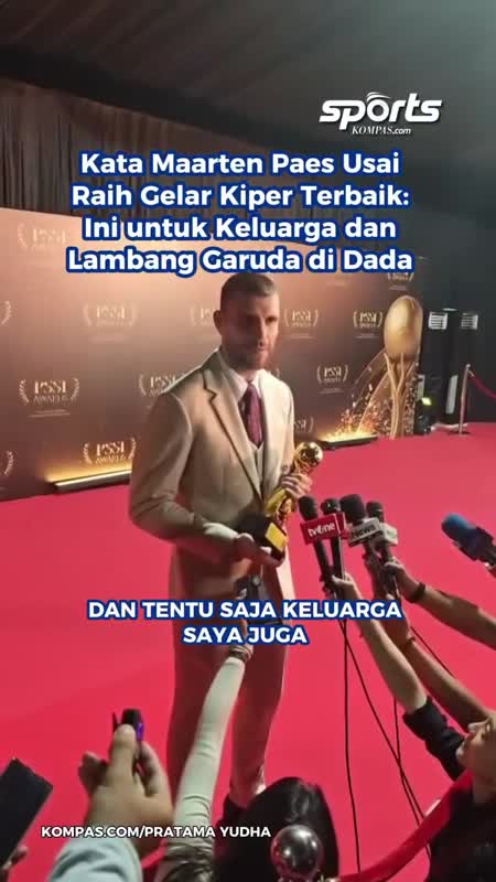 Kata Maarten Paes Usai Raih Gelar Kiper Terbaik: Ini Untuk Keluarga Dan Lambang Garuda Di Dada