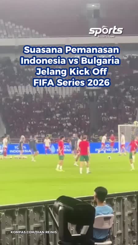 Suasana Pemanasan Indonesia Vs Bulgaria Jelang Kick Off FIFA Series 2026