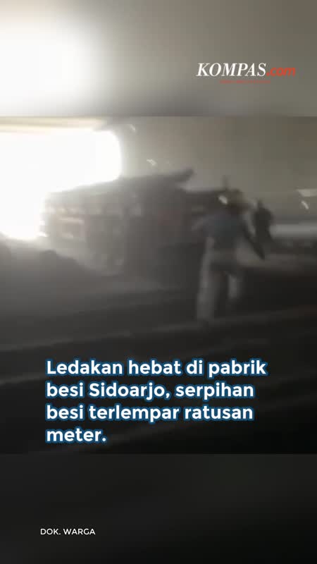 Ledakan Di PT GWS Sidoarjo, 5 Rumah Warga Rusak, Material Besi Terlempar 500-750 Meter