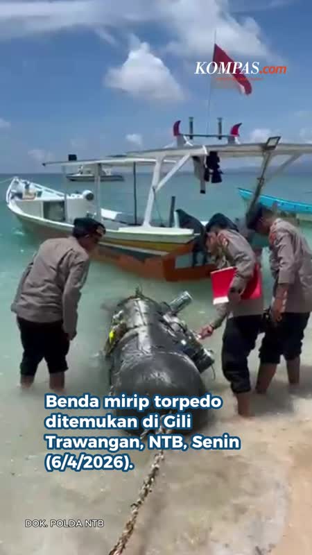 Benda Mirip Torpedo Ditemukan Di Gili Trawangan, Polisi Pastikan Bukan Bom