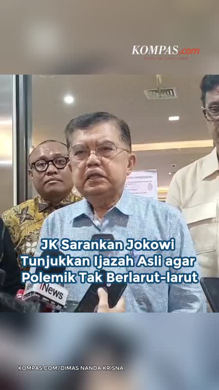 JK Sarankan Jokowi Tunjukkan Ijazah Asli Agar Polemik Tak Berlarut-larut