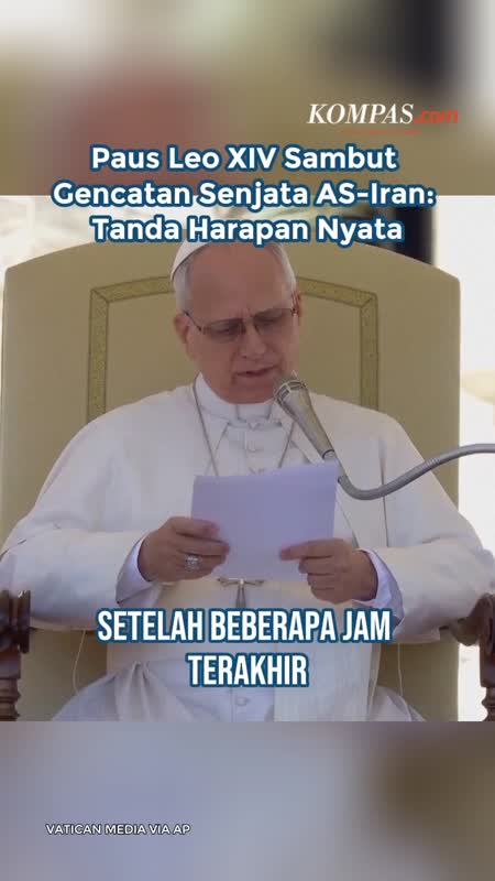 Paus Leo XIV Sambut Gencatan Senjata AS-Iran: Tanda Harapan Nyata