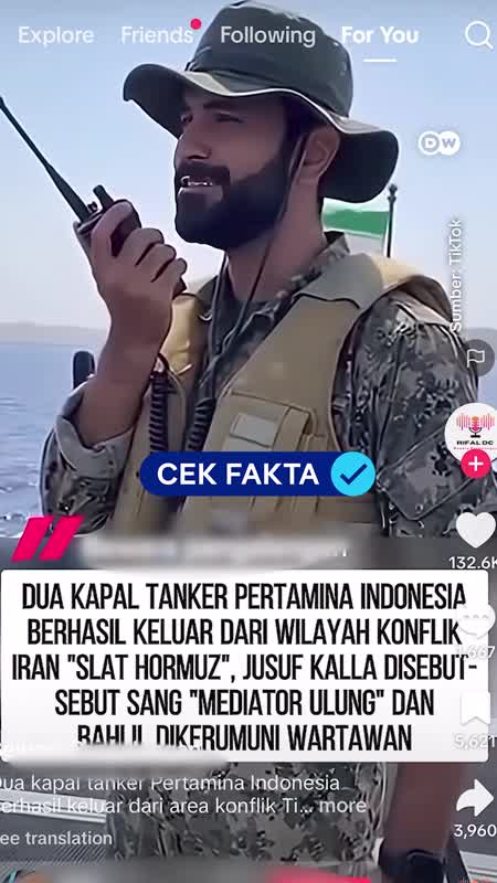 Benarkah Kapal Pertamina Berhasil Keluar Selat Hormuz Berkat Jusuf Kalla?