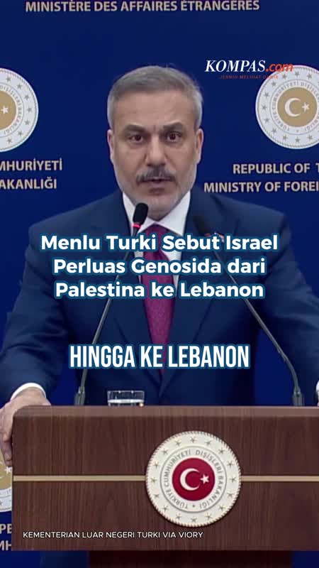 Menlu Turki Sebut Israel Perluas Genosida Dari Palestina Ke Lebanon