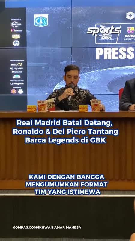 Real Madrid Batal Datang, Ronaldo & Del Piero Tantang Barca Legends Di GBK
