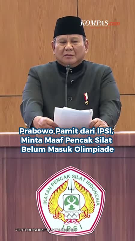 Prabowo Pamit dari IPSI, Minta Maaf Pencak Silat Belum Masuk Olimpiade