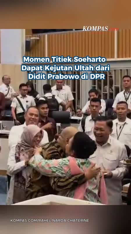Momen Titiek Soeharto Dapat Kejutan Ultah Dari Didit Prabowo Di DPR
