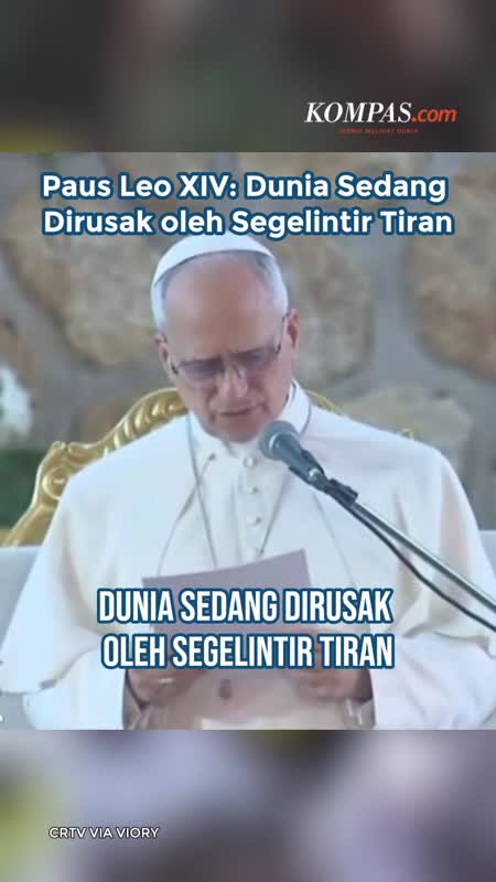 Paus Leo XIV: Dunia Sedang Dirusak Oleh Segelintir Tiran