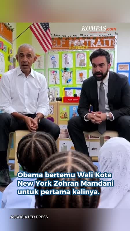 Pertemuan Perdana, Obama Dan Mamdani Nyanyi “Wheels On The Bus” Bareng Anak-anak