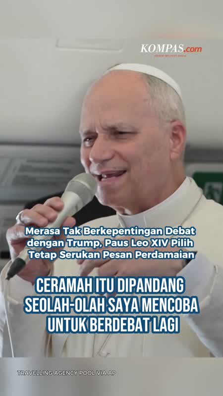 Merasa Tak Berkepentingan Debat dengan Trump, Paus Leo XIV Pilih Tetap Serukan Pesan Perdamaian