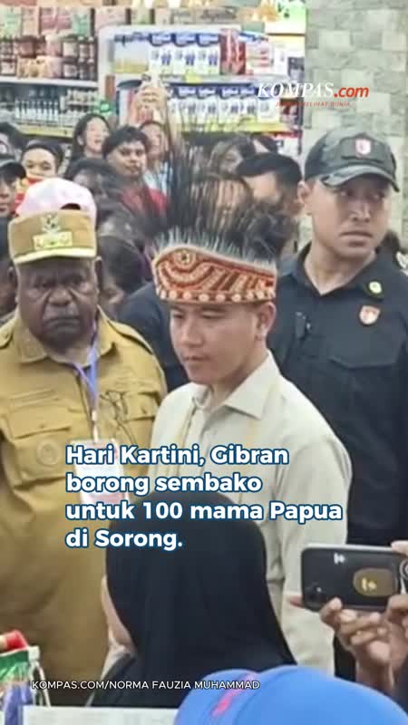 Hari Kartini, Gibran Borong Sembako Untuk 100 Mama Papua Di Sorong
