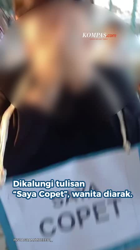 Wanita Dikalungi Tulisan "Saya Copet", Diarak Di Tanah Abang
